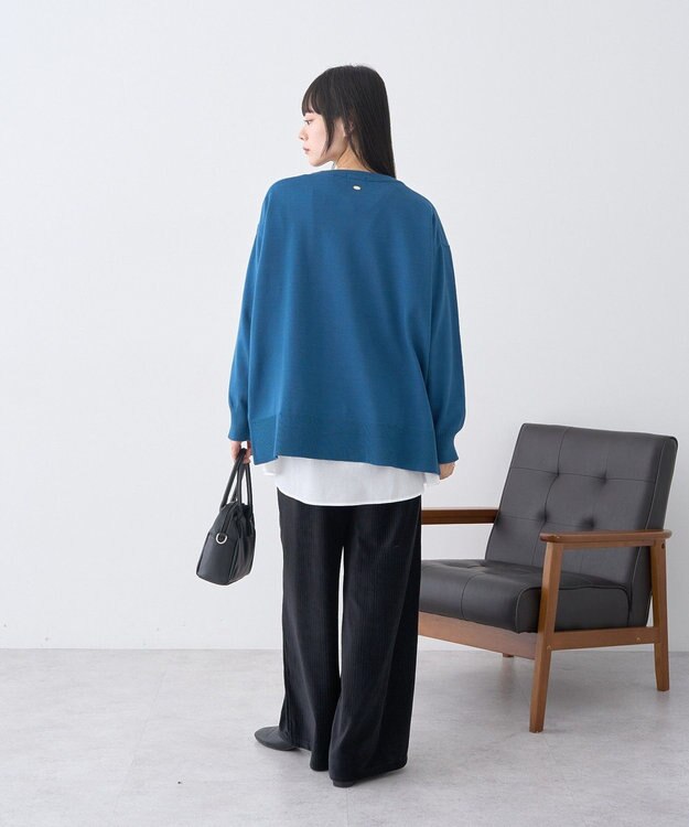 earth music&ecology 【洗濯機洗い可】レンチング(TM)エコヴェロ(TM)(チュニック) Blue