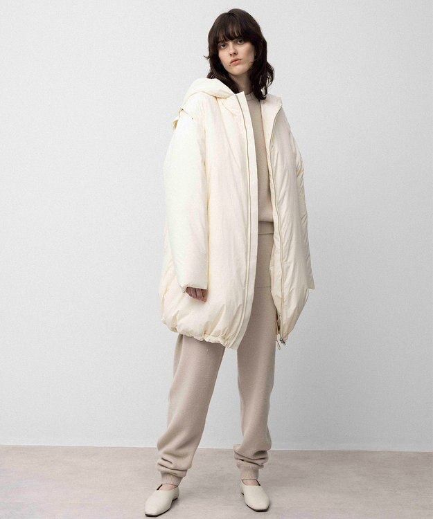 NAVE 【Nave】ナイロンタフタ ダウンコート エクリュ系