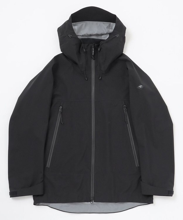 JOSEPH ABBOUD MOUNTAIN 【ECO撥水/耐水性/透湿防水素材/ストレッチ/軽量】ボイルドポリエステル3レイヤー マウンテンパーカー ブラック系