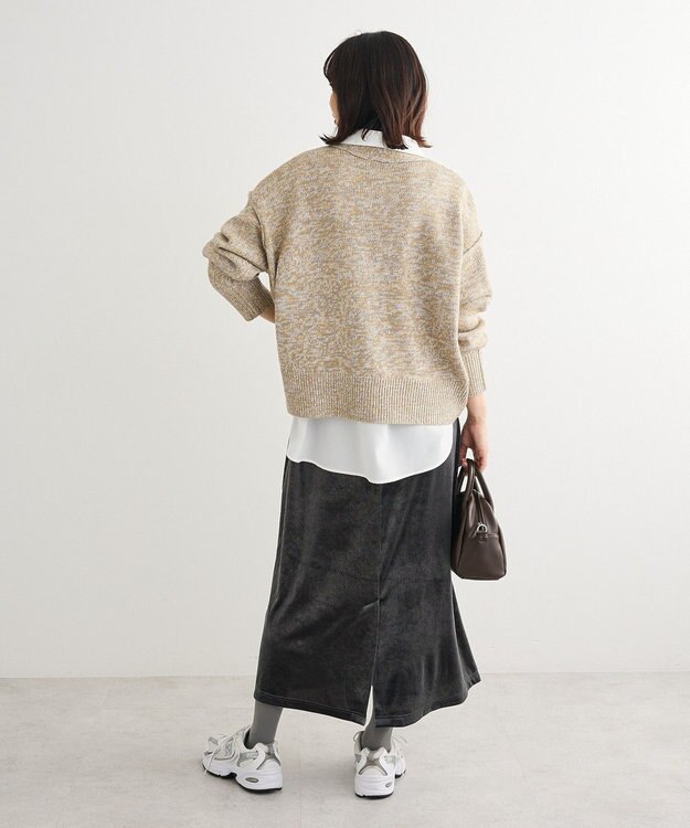 Green Parks ＭＩＸニットカーディガン Beige