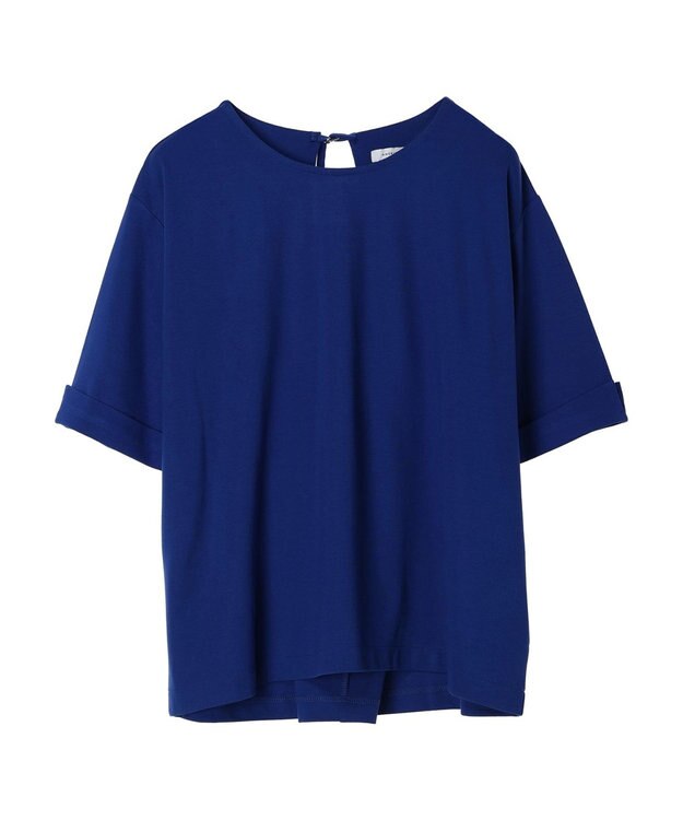 AMERICAN HOLIC 接触冷感バックタック袖折り返しカットプルオーバー Blue