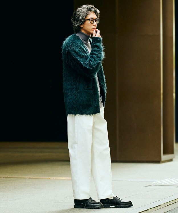 UNFILO MENS 【新色追加】FINE MOVE デニム タックパンツ [24年商品] ホワイト