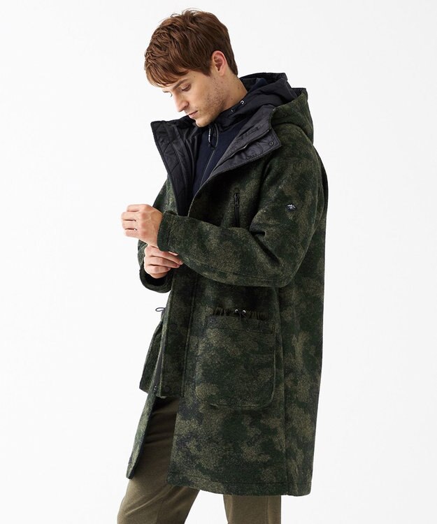 JOSEPH ABBOUD MOUNTAIN 【UNISEX】スライバーカモジャガード コート カーキ系7