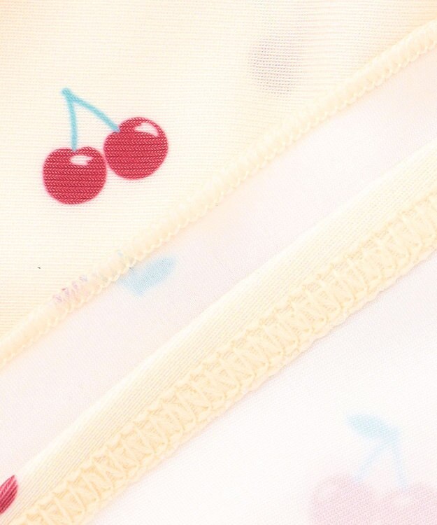 ANY KIDS 総柄 セパレート水着 エクリュ×ピンク（サクランボ）