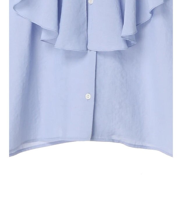 earth music&ecology ラッフルショートブラウス Sax