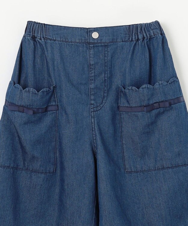 組曲 KIDS 【150-160㎝】デニム ショートパンツ ネイビー系