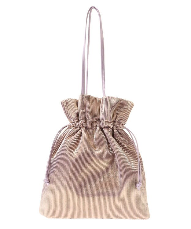 Green Parks ａｎｄｍｉｋｋａ．　メタリックプリーツトートバック Lavender