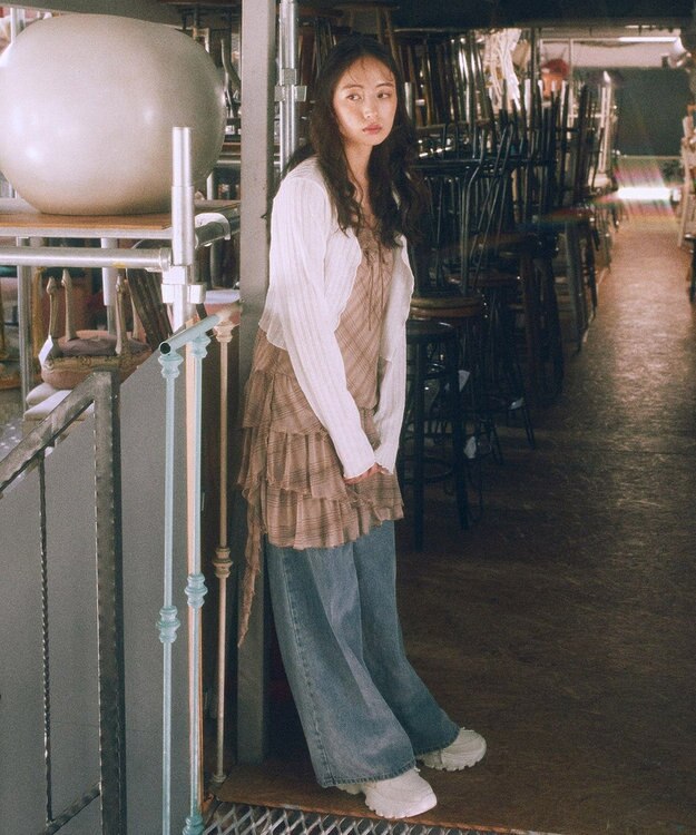 earth music&ecology 【2点セット】ＳＥＴ２点メローボレロ＋フリルキャミソール Off White