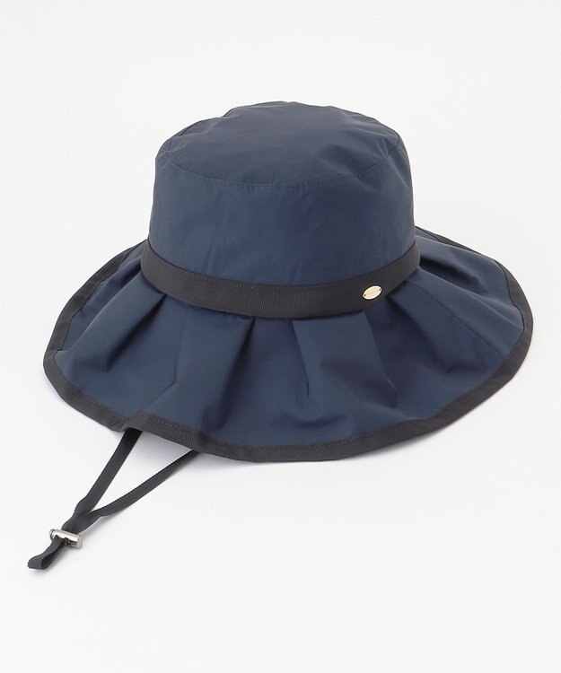 TOCCA 【UV99%以上カット・吸水速乾・抗菌防臭・洗える・サイズ調整可・強撥水】FRILL RAIN HAT レインハット ネイビー系
