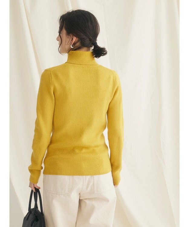 CRAFT STANDARD BOUTIQUE リブタートルネックニットプルオーバー Mustard
