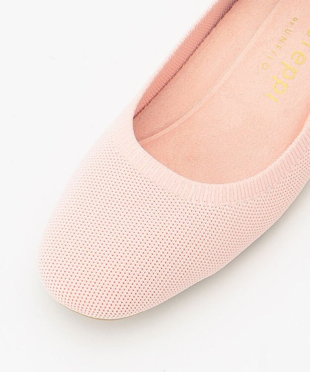 steppi “撥水＆洗えるニットシューズ” Chacottコラボ バレエシューズ ピンク