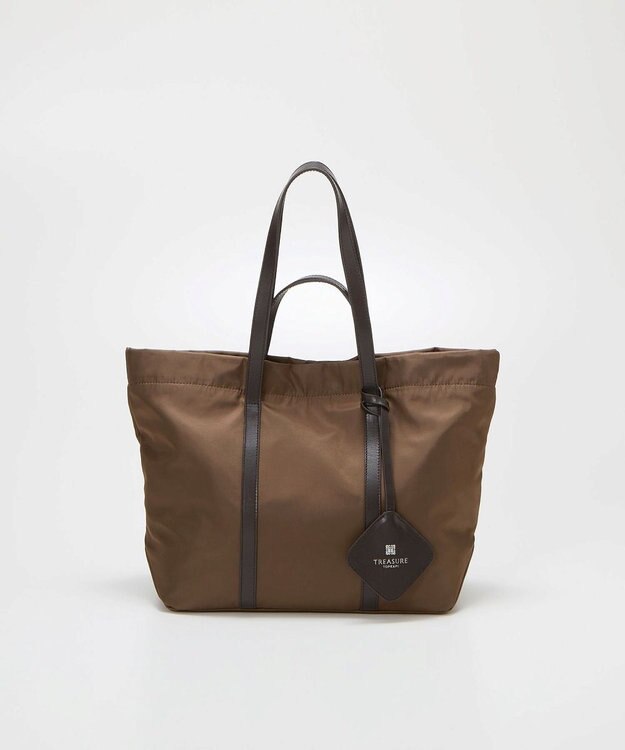 TOPKAPI 【TREASURE TOPKAPI】ナイロン レザー ハンドル A4 トートバッグ ブラウン