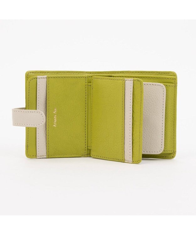 UNBILLION アトランタ ATLANTA / 牛革二つ折りカラーコンビウォレット グリーン