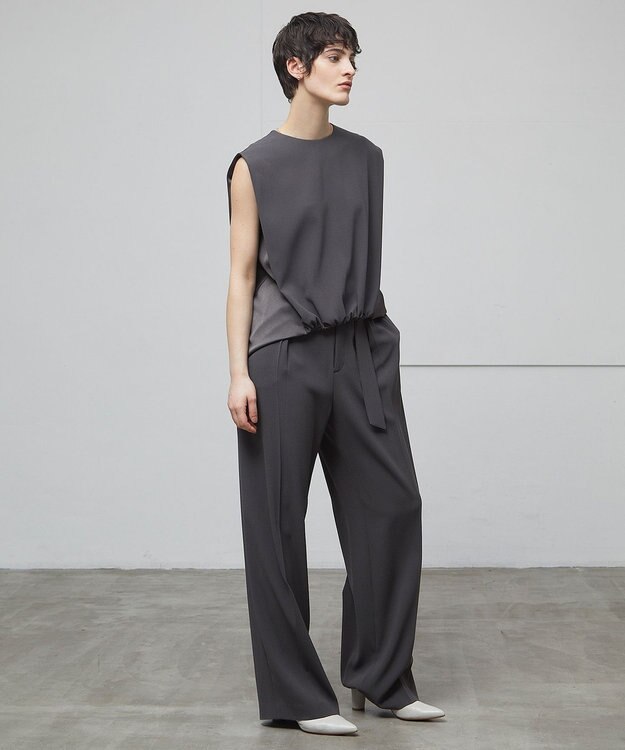 BEIGE， 【洗える】CINDY / ワイドタックパンツ C.Gray