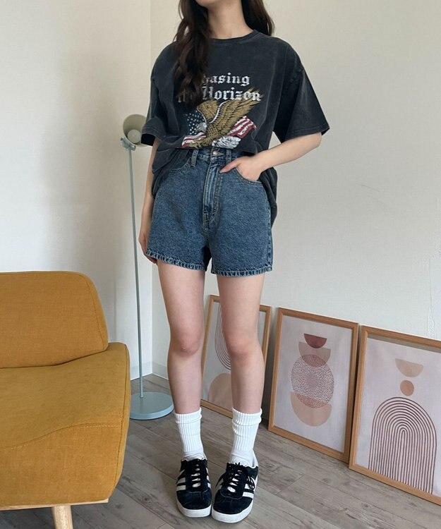 WEGO デニムショートパンツ デニム中濃加工色