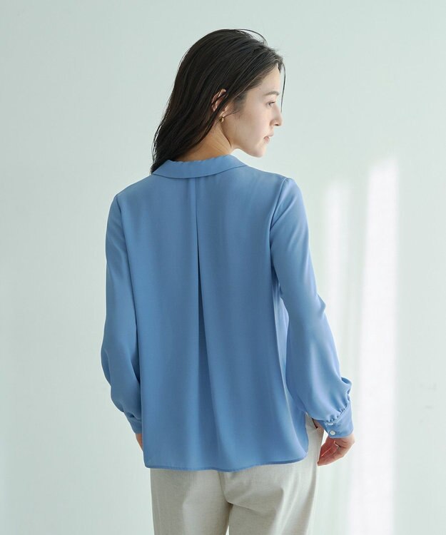 YECCA VECCA スカーフ付きブラウス Blue