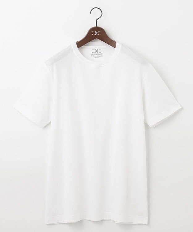 JOSEPH ABBOUD 【キングサイズ・オーガニックコットン】ブロックサッカー Tシャツ ホワイト系