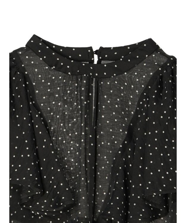 AMERICAN HOLIC 接触冷感シアーフリルブラウス Dot
