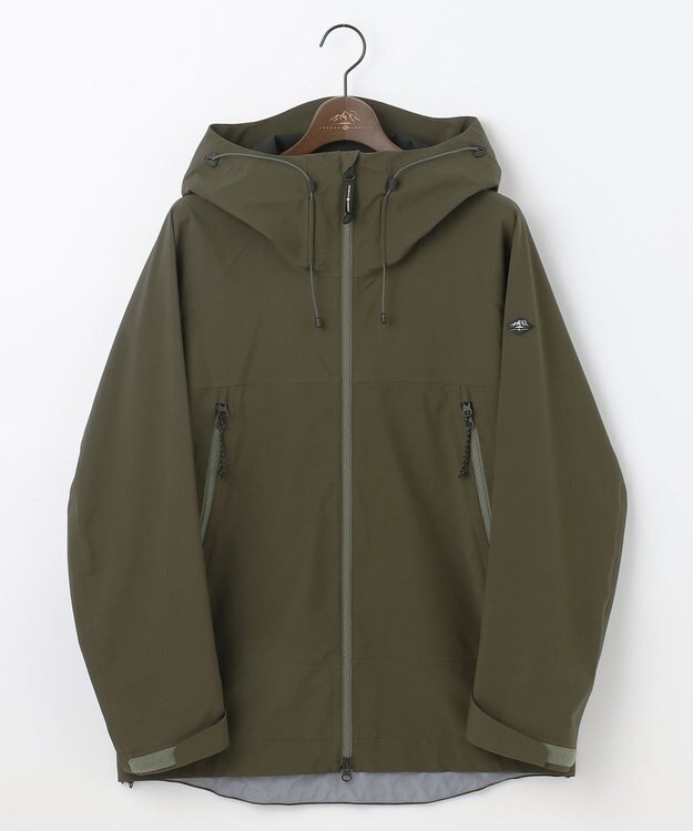 JOSEPH ABBOUD MOUNTAIN 【ECO撥水/耐水性/透湿防水素材/ストレッチ/軽量】ボイルドポリエステル3レイヤー マウンテンパーカー カーキ系