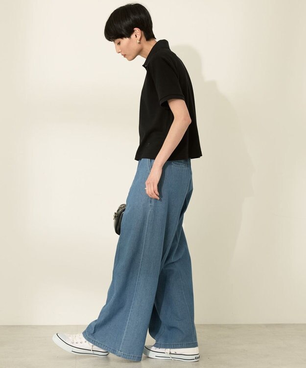 AMERICAN HOLIC ライトオンススーパーワイドデニム Light Indigo