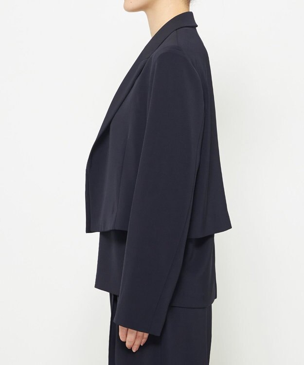 uncrave クールタッチツイル ショートジャケット ダークネイビー