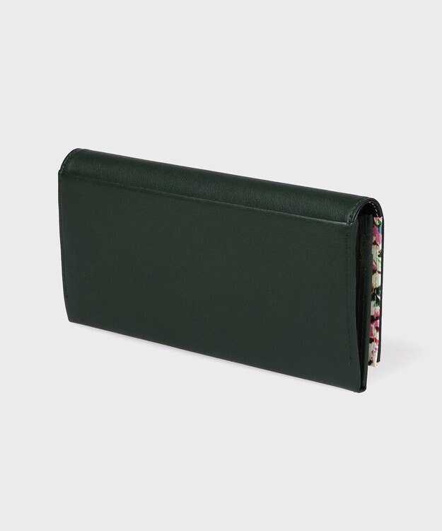 Paul Smith マーガレットプリントトリム 長財布 ダークグリーン