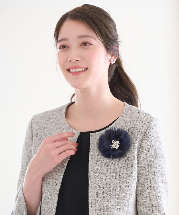 ANY SIS 【美人百花7月号掲載】ドロップストーン イヤリング シルバー