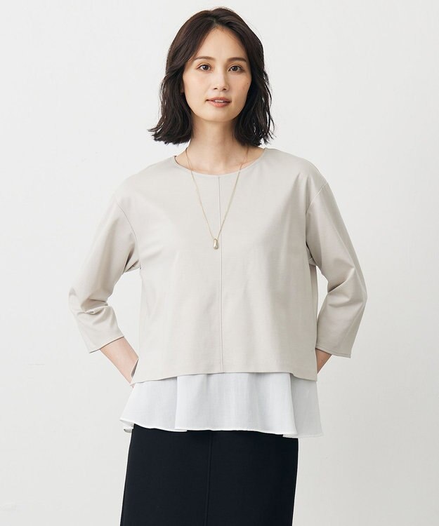J.PRESS LADIES S コンパクトポンチ カットソー ベージュ系
