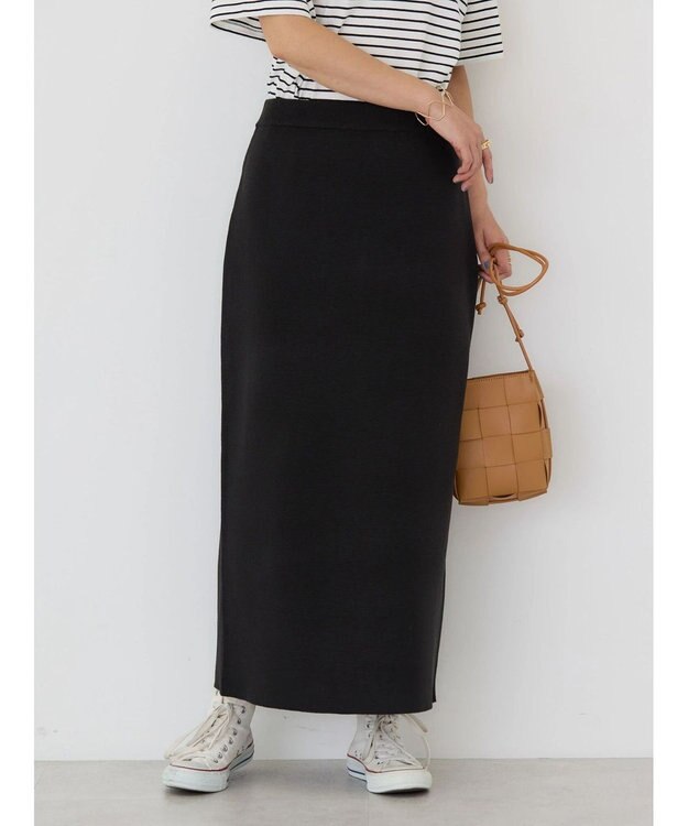 AMERICAN HOLIC ミラノリブニットタイトスカート Black