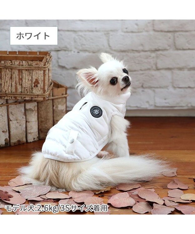 PET PARADISE J.PRESS 綿入り フライト ベスト 《ホワイト》 小型犬 ホワイト