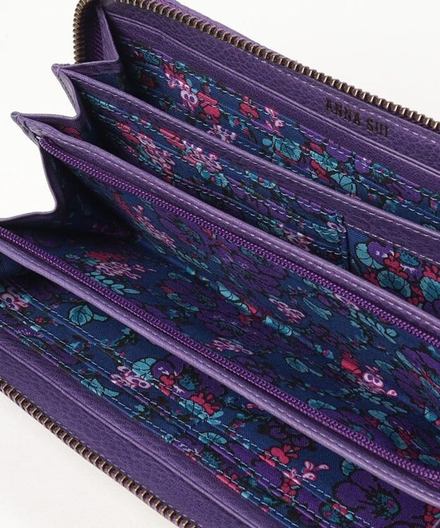 ANNA SUI セルパン ラウンド長財布 パープル