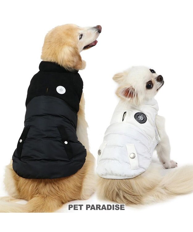 PET PARADISE J.PRESS 綿入り フライト ベスト 《ホワイト》 小型犬 ホワイト