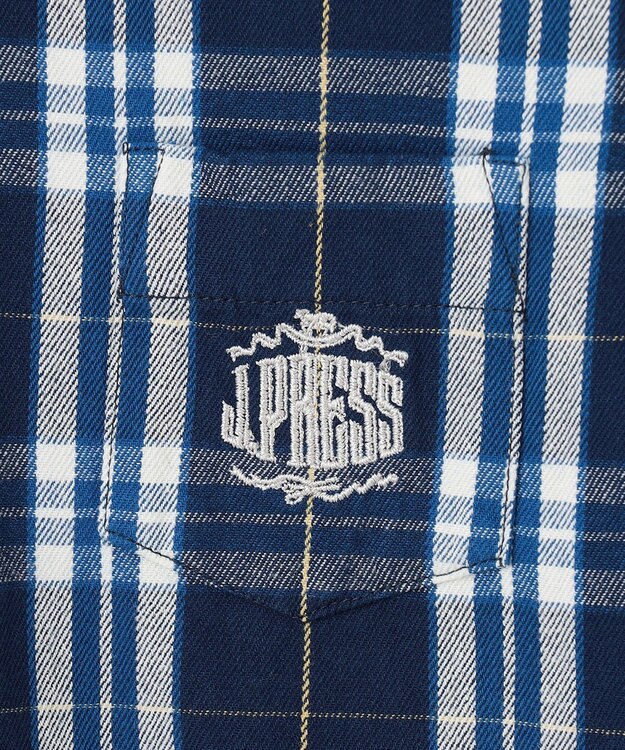 J.PRESS KIDS 【140-170cm】ストライプ＆チェック シャツ ネイビー系チェック