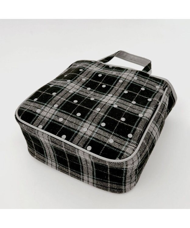 ROOTOTE 1344【フェルト生地】LT.スクエア.ドットチェック-A 01：ブラック