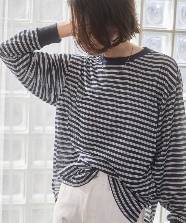 WEGO 【ANGIE VINTAGE】シアースラブボーダーロンＴ ブルーボーダー