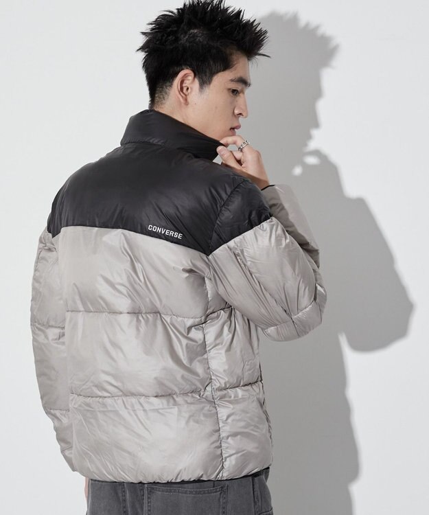 WEGO 【ユニセックス着用ITEM】CONVERSEパテッドジャケット ホワイトアイボリー