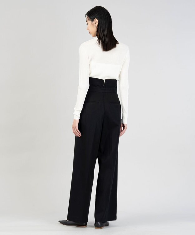 23区 【エステータ】シアーニット 長袖リブ ホワイト系