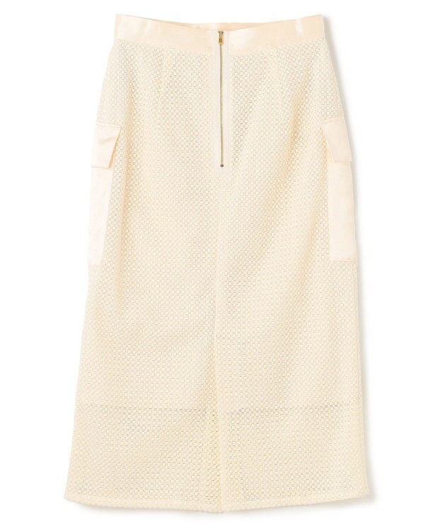 BEIGE， NIGELLA / 異素材MIXコットンレースビックポケットスカート Meringue