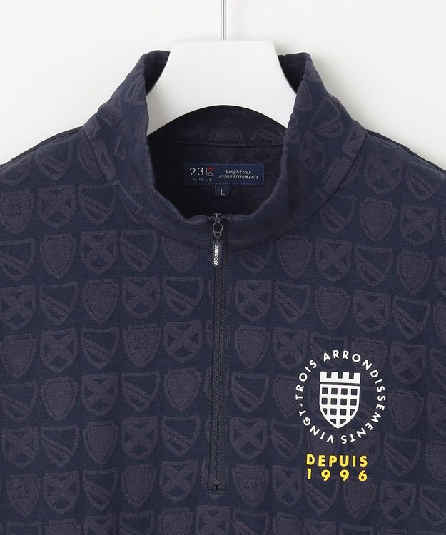 23区GOLF 【MEN】エンブレムハーフジッププルオーバー ネイビー系