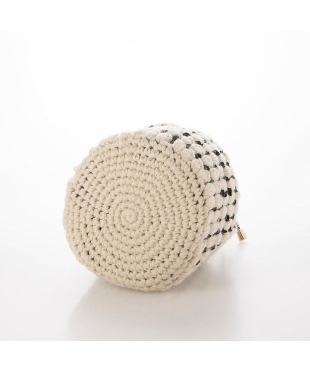 UNBILLION カシュカシュ cachecache / サテンリボン編み込み巾着ショルダー アイボリー