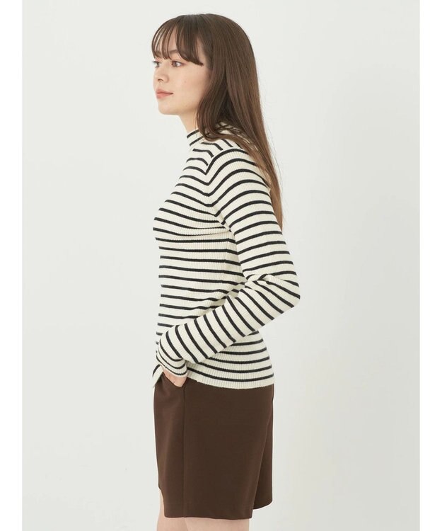 earth music&ecology やわらかタッチハイネックリブプルオーバー Border