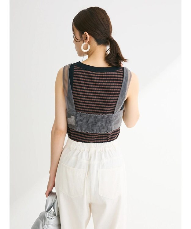 Green Parks ・ＥＬＥＮＣＡＲＥ　ＤＵＥ　フリルチュールビスチェ Charcoal Gray