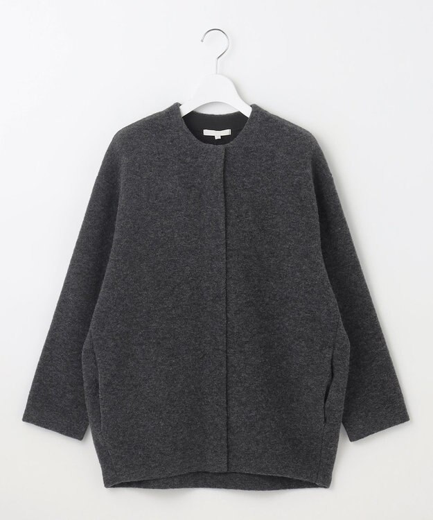 自由区 L 【洗える】ブークレーニット アウター スレート