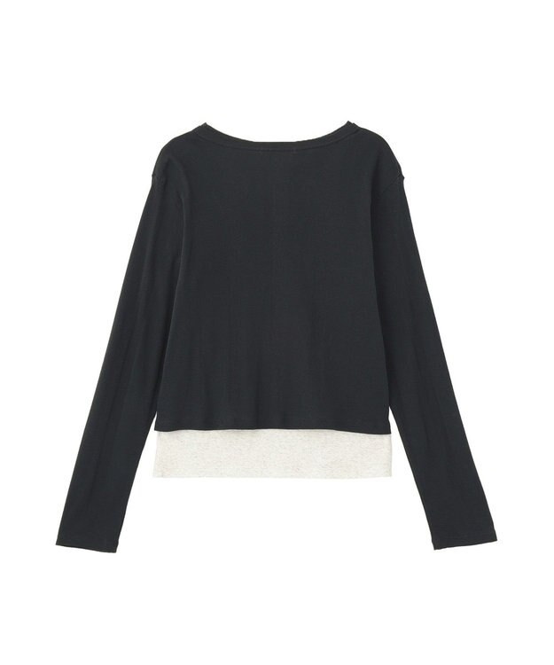 AMERICAN HOLIC 【２点セット】リンガーＴシャツ＋カーディガン Light Gray Mixture