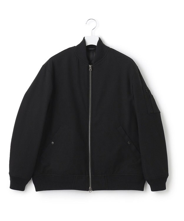 J.PRESS YORK STREET 【UNISEX】2wayストレッチ MA-1ブルゾン ブラック系