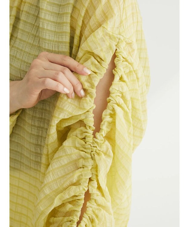 Green Parks ・ＥＬＥＮＣＡＲＥ　ＤＵＥ　バックリボンブラウス Yellow