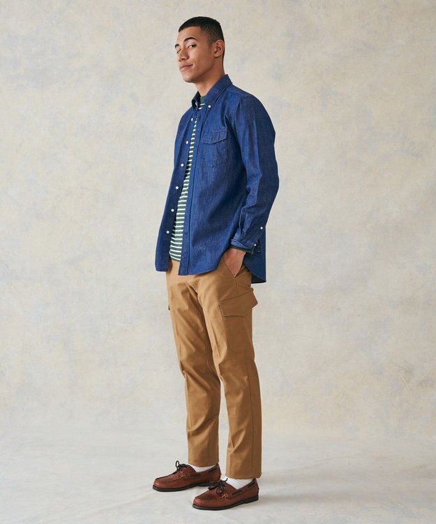 J.PRESS MEN バックサテンストレッチカーゴパンツ ベージュ系