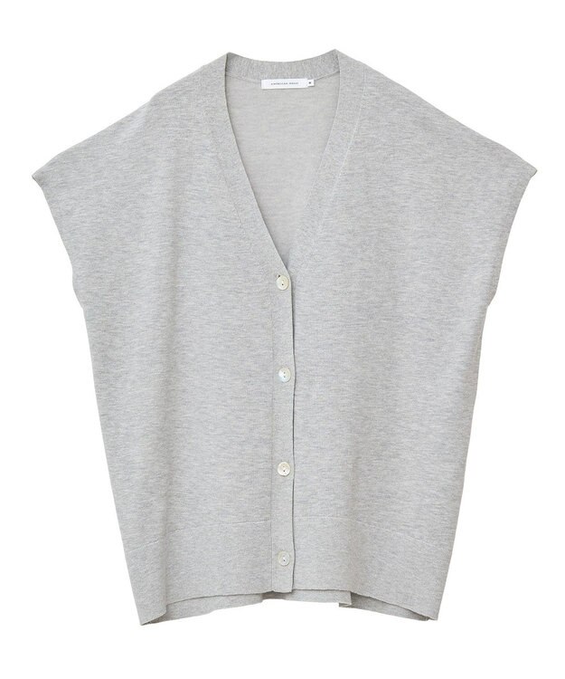 AMERICAN HOLIC フレンチスリーブＶネックニットカーディガン Gray Mixture