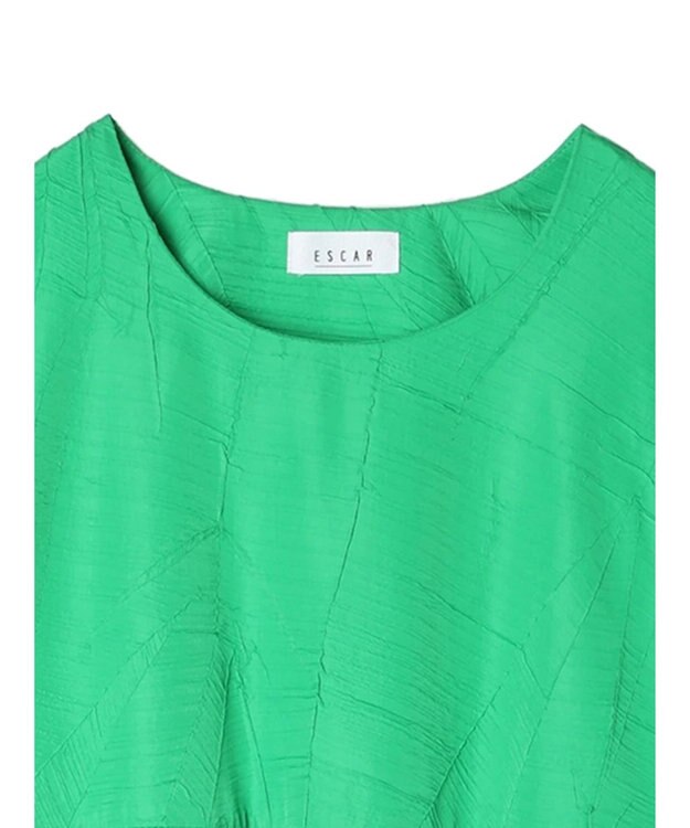 Green Parks ■ＥＳＣＡＲ　エンボスティアードワンピース Green