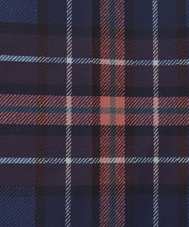 23区GOLF フレンチシックなスタイリングに！【WOMEN】チェック柄 テーパードパンツ ネイビー系3